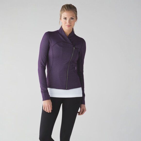 LULULEMON PRECISION JACKET IN CHAIN LINK LILAC DEEP ZINFANDEL SIZE 6 - Picture 2 of 10